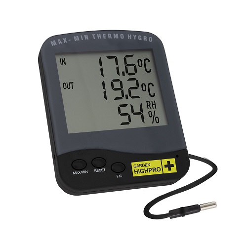 Thermomètre hygromètre avec sonde de T° et Large écran LCD